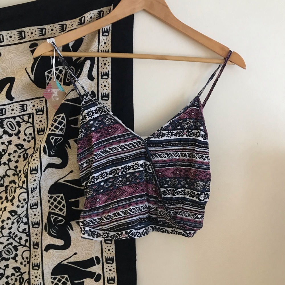 Tribal print crop top